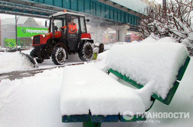 Апрельский снегопад в Москве