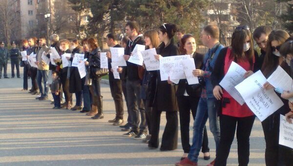 Митинг против завода Электроцинк во Владикавказе