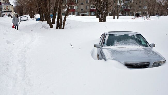 Последствия циклона в Южно-Сахалинске