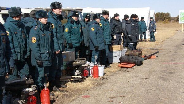 Тактические учения по защите населенных пунктов от природных пожаров в Амурской области