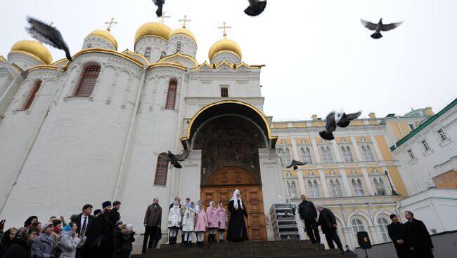 Патриаршее служение в праздник Благовещения. Архивное фото