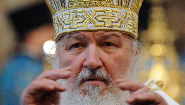 Патриарх Московский и всея Руси Кирилл совершает Божественную литургию. Архив