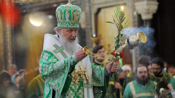 Патриарх Московский и всея Руси Кирилл освятил вербы