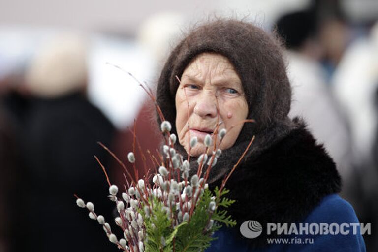 Празднование Вербного воскресенья в регионах России