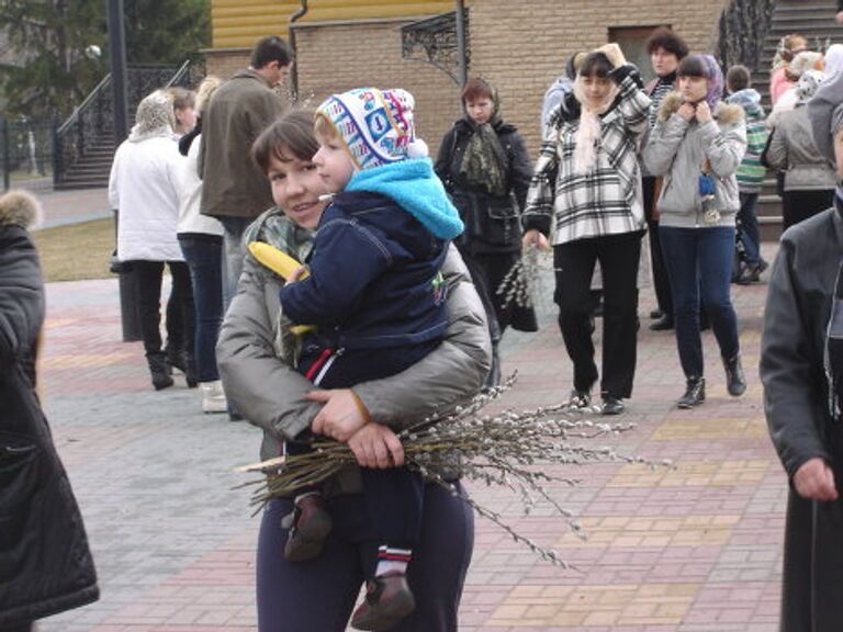 В Белгороде отмечают Вербное воскресенье.