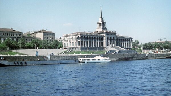 Вид на речной вокзал в Красноярске, фото из архива