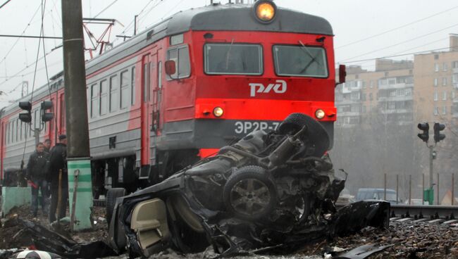 ДТП на железнодорожных путях. Архивное фото