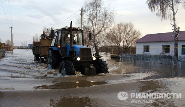 Наводнение в селе Сухая Вязовка Самарской области