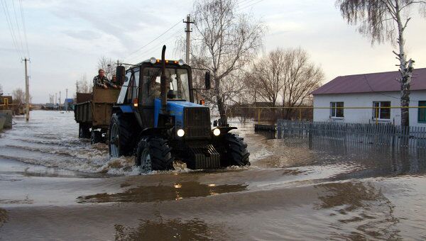 Наводнение в селе Сухая Вязовка Самарской области. Архивное фото