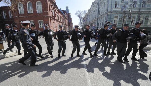 Несанкционированная акция протеста в Астрахани