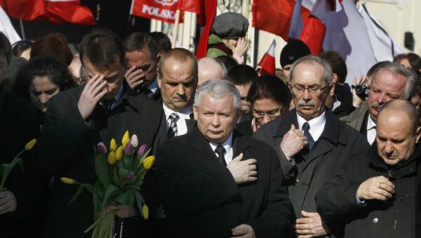 Ярослав Качиньский почтил память погибших в 2010 году в результате катастрофы правительственного самолета Ту-154