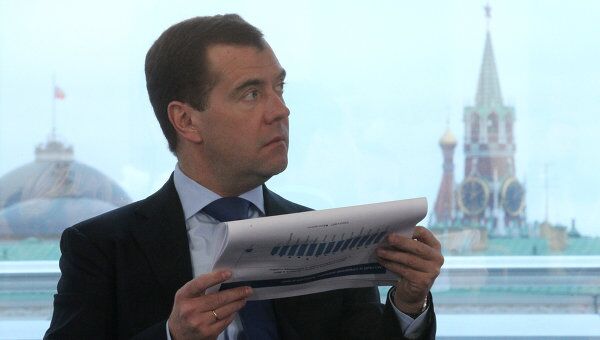 Д.Медведев на заседании рабочей группы Открытого правительства. Архив