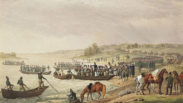 Переправа Итальянского корпуса вице-короля Евгения Богарне через Неман 30 июня 1812 года. Альбрехт Адам