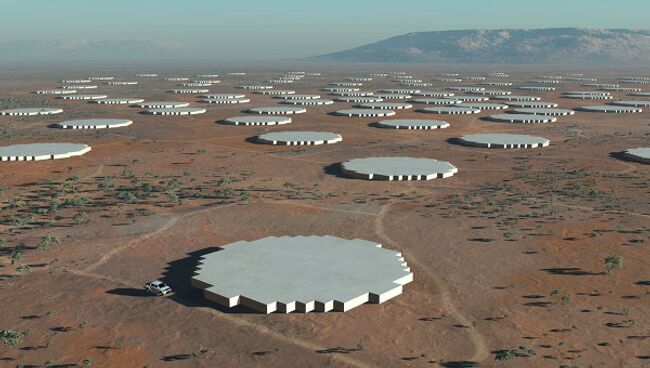 Вид будущего радиотелескопа Square Kilometer Array (SKA), строительство которого планируется начать в 2016 году