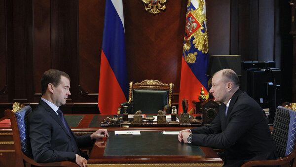 Президент РФ Д.Медведев провел встречу с президентом Интерроса В.Потаниным