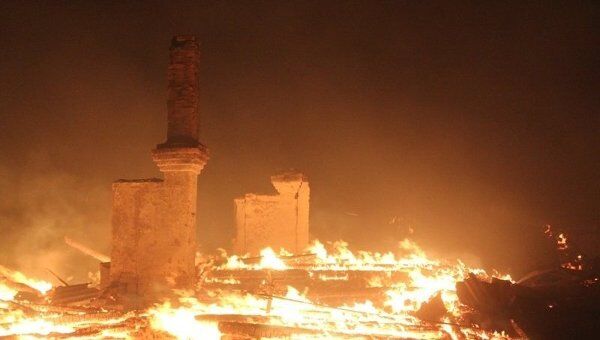 Пожар в селе Баян-Булак 