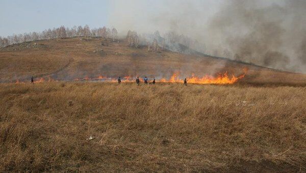 Ландшафтный пожар в Гором Алтае
