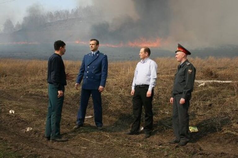 Ландшафтный пожар в Гором Алтае