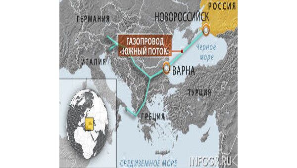 Газпром готов приступить к практической реализации Южного потока в 2013 году 