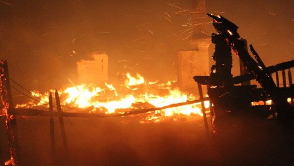 Степной пожар в Забайкалье