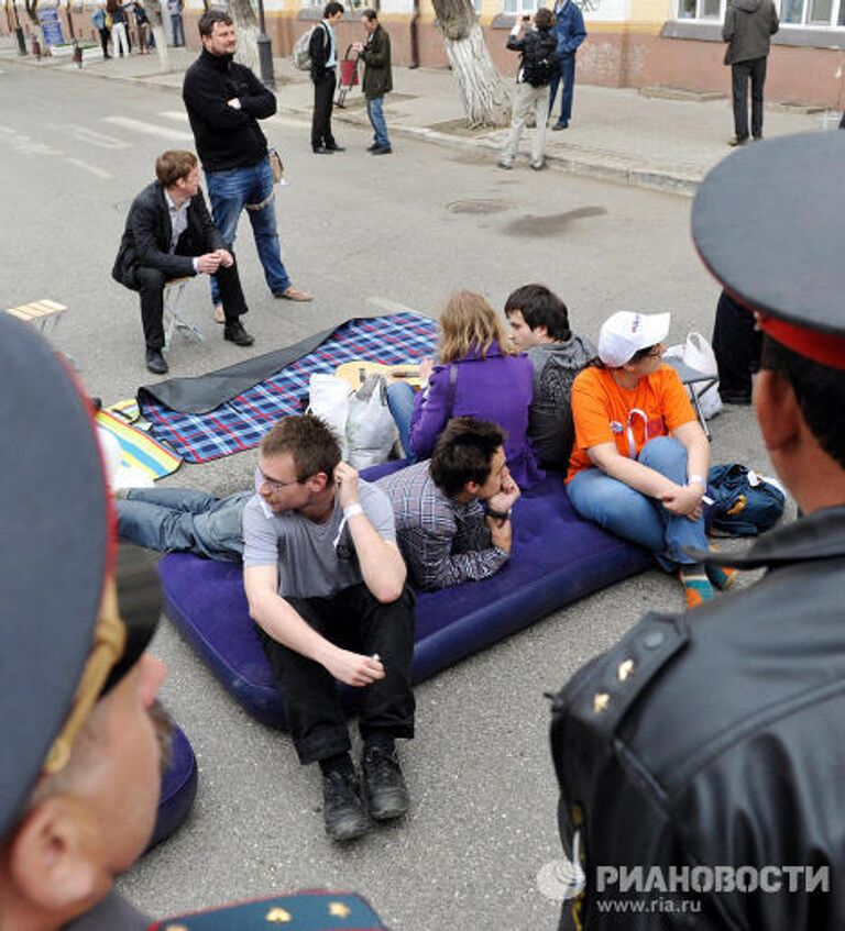 Митинг в поддержку избранного мэра Астрахани Михаила Столярова