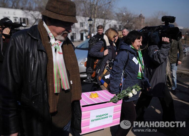 Акция оппозиции у телецентра Останкино