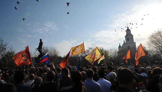 Митинг в поддержку экс-кандидата в мэры Астрахани Олега Шеина