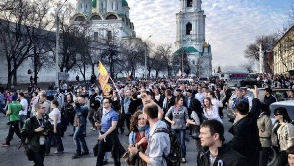 Митинг в поддержку экс-кандидата в мэры Астрахани Олега Шеина