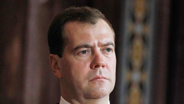 Дмитрий Медведев на праздничном пасхальном богослужении в храме Христа Спасителя