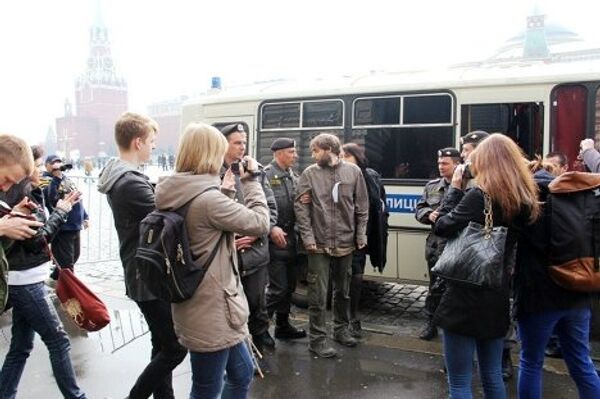 Московские сторонники Олега Шеина провели акцию на Красной площади