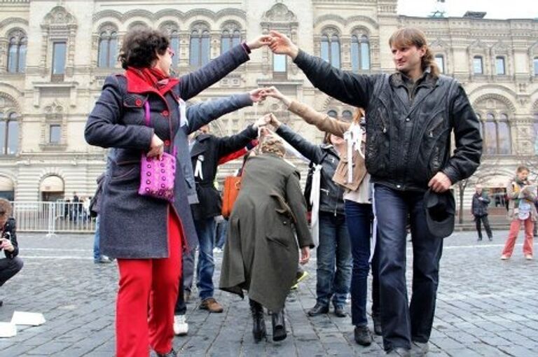 Московские сторонники Олега Шеина провели акцию на Красной площади