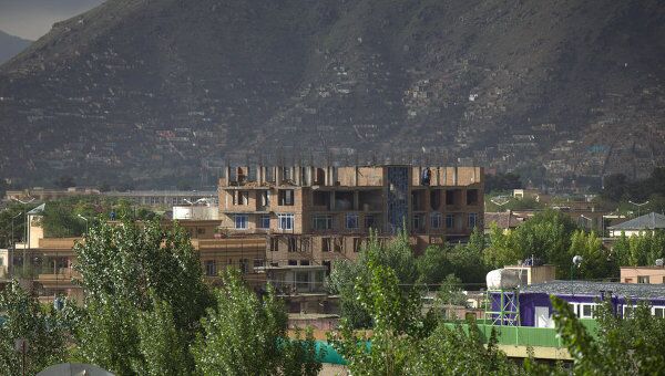 Дом, откуда группа боевиков обстреливала парламент в Кабуле