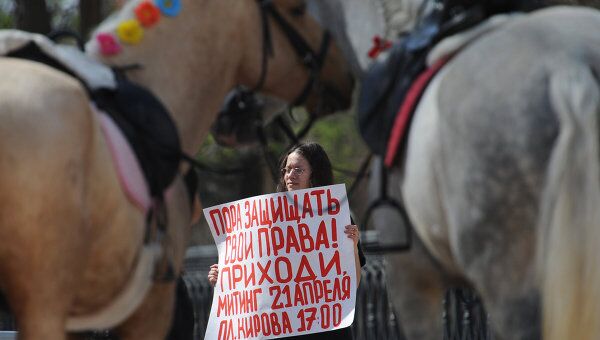 Одиночные пикеты за честные выборы в Астрахани