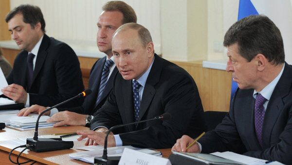 Премьер-министр РФ В.Путин провел совещание по жилищному строительству