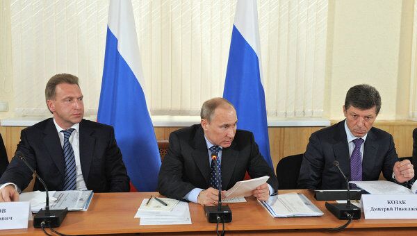 Премьер-министр РФ В.Путин провел совещание по жилищному строительству