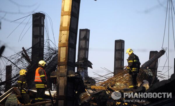 Обрушение строящегося здания на юге Москвы