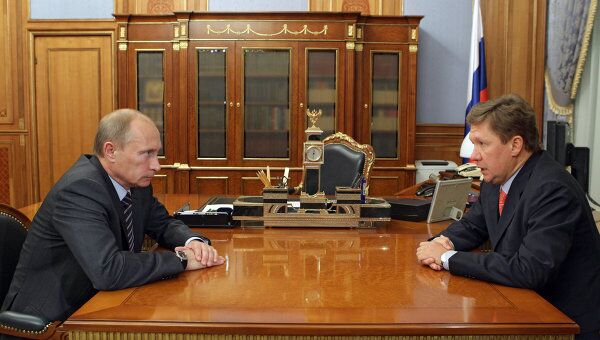 Встреча премьер-министра РФ Владимира Путина с главой ОАО Газпром Алексеем Миллером