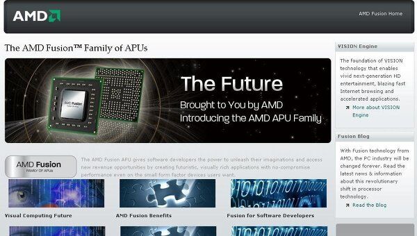Сайт компании AMD