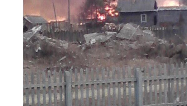 Пожар в селе Тыгда Амурской области