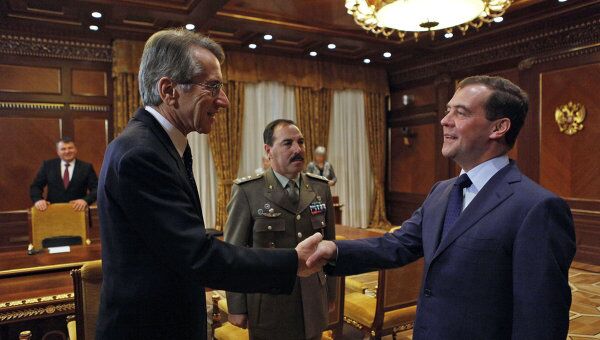 Президент РФ Д.Медведев принял участников второй встречи министров иностранных дел и обороны России и Италии