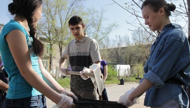 Субботник в школе в Самаре 