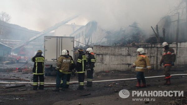 Пожар на складах пиротехники в Чите