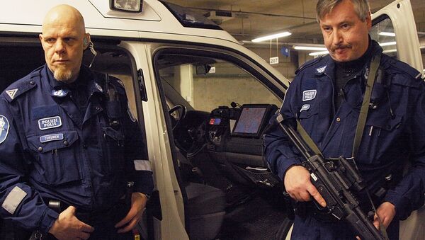 Финские полицейские на дежурстве