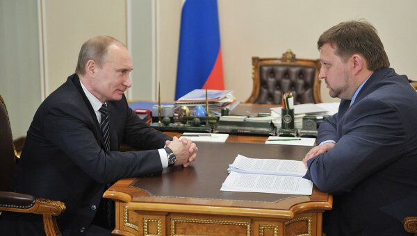 Премьер-министр РФ В.Путин встретился с губернатором Кировской области Н.Белых