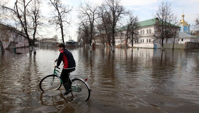 Паводковая обстановка в поселке Кадом Рязанской области