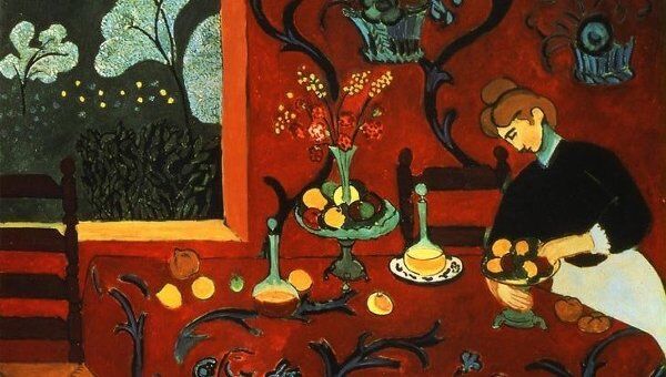 Картина Анри Матисса Красная комната (1912), представленная на выставке Лики веков