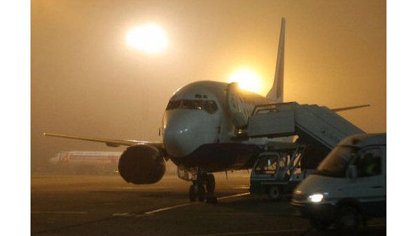 Работа аэропорта Южно-Сахалинска опять нарушена из-за тумана