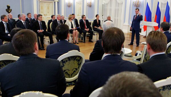 Президент РФ Д.Медведев встретился с активом партии Единая Россия