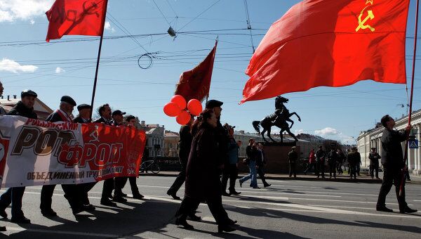 Первомайские шествия в Санкт-Петербурге