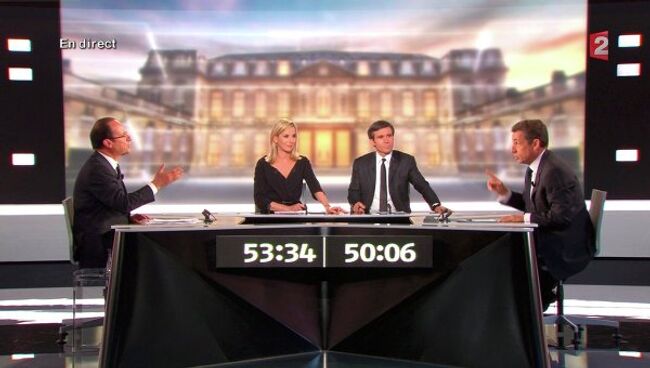 Дебаты Франсуа Олланда и Николя Саркози